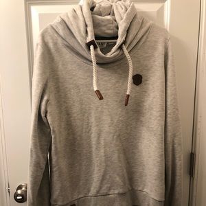 Cream Naketano cowl neck hoodie